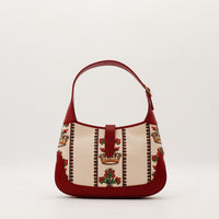 Gucci Jackie 1961 Music Is Mine vue de dos toile brodée couronnes fleurs occasion authentique — AMANA Vintage