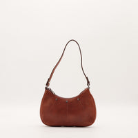 Sac Yves Saint Laurent Mombasa Hobo cuir marron vue de face occasion authentique — AMANA Vintage