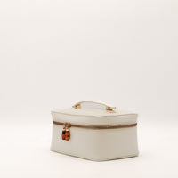 Vanity Gucci cuir gris vue trois-quarts angle droit occasion — AMANA Vintage