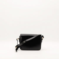 Dos sac Celine Triomphe Teen cuir box noir occasion — AMANA Vintage