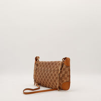 Sac Gucci Hobo toile monogrammée vue de trois quarts droit occasion authentique — AMANA Vintage