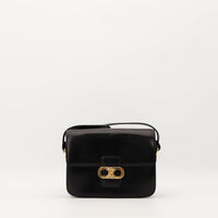 Sac Celine Triomphe cuir noir vue de face occasion authentique — AMANA Vintage