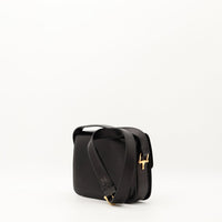 Profil latéral Celine Triomphe cuir noir occasion authentique — AMANA Vintage