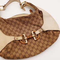 Detail fermoir mors bambou Gucci Hobo Bamboo occasion authentique — AMANA Vintage