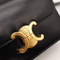 Intérieur cuir noir Celine Triomphe Teen propre — AMANA Vintage