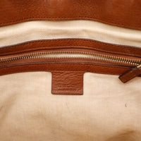 Détail intérieur étiquette Gucci Tote Bag Bamboo occasion authentique — AMANA Vintage