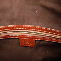 Detail interieur et zip Gucci Hobo Bamboo signature occasion authentique — AMANA Vintage