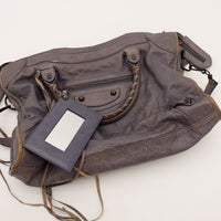 Miroir et franges en cuir du sac Balenciaga City occasion authentique — AMANA Vintage