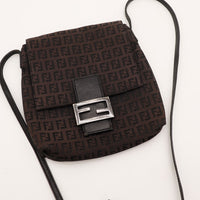 Mini sac Fendi Zucchino détail rabat et bandoulière occasion authentique — AMANA Vintage