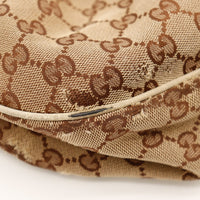 Détail bordure cuir et toile frottée Gucci Sukey — AMANA Vintage