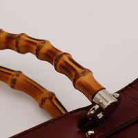 Détail anses bambou Gucci Tote Bag nœuds signature — AMANA Vintage