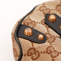Détail bande velours violet Gucci Hobo Horsebit vue macro — AMANA Vintage