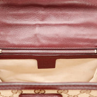 Intérieur Gucci Tote Bella Bambou doublure cuir bordeaux propre — AMANA Vintage