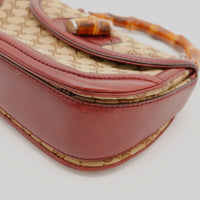 Détail coin et anse bambou Gucci Tote Bella Bambou — AMANA Vintage