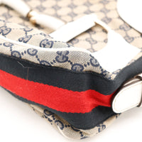 Détail coin inférieur Hobo Gucci Horsebit bande Web usure — AMANA Vintage