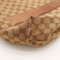 Détail coin inférieur droit Tote Bag Bambou Gucci canvas froissé — AMANA Vintage