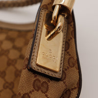 Hobo Bambou Gucci détail anse tressée et attache dorée — AMANA Vintage