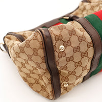 Intérieur doublure crème Gucci Joy Boston Web avec légères taches — AMANA Vintage
