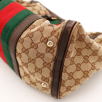 Détail usure anses cuir Gucci Joy Boston Web — AMANA Vintage