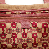 Intérieur doublure motif équestre Tote Bag Gucci bordeaux — AMANA Vintage