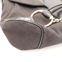 Détail coin inférieur Hobo Gucci monogramme frottements usure — AMANA Vintage