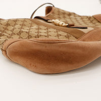 Coins inferieurs Gucci New Jackie frottements cuir camel occasion — AMANA Vintage