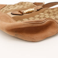 Coins inferieurs Gucci New Jackie detail usure cuir camel — AMANA Vintage
