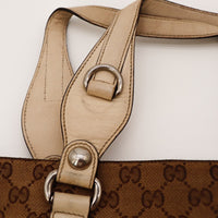 Intérieur Tote Horsebit Gucci doublure textile avec poche zippée — AMANA Vintage