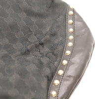 Détail bordure cuir cloutée Gucci Hobo occasion authentique — AMANA Vintage