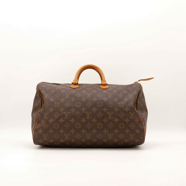 Sac Louis Vuitton Speedy 40 toile Monogram vue de face occasion authentique — AMANA Vintage