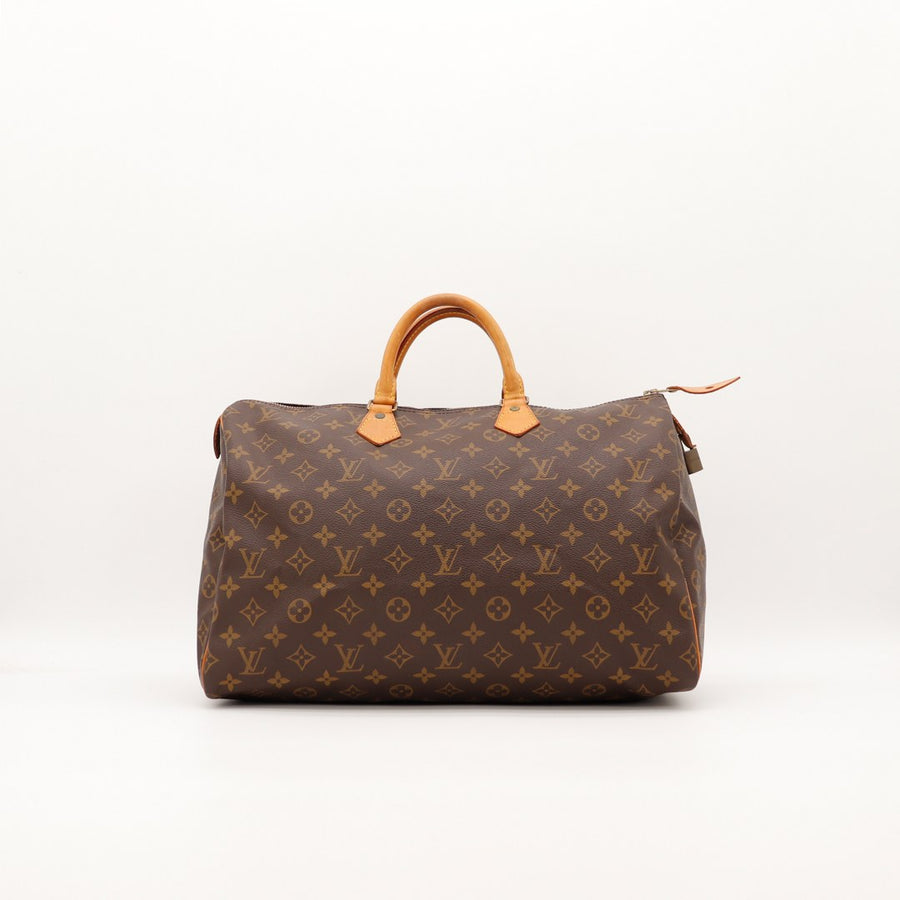 Sac Louis Vuitton Speedy 35 toile Monogram vue de face occasion authentique — AMANA Vintage