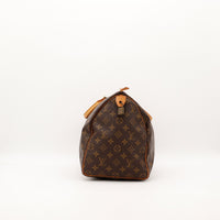 Vue de profil Louis Vuitton Speedy 35 Monogram côté droit — AMANA Vintage
