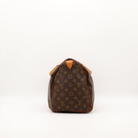 Vue de dessous Louis Vuitton Speedy 35 fond toile Monogram — AMANA Vintage