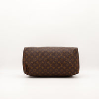 Intérieur Louis Vuitton Speedy 35 doublure textile marron poche zippée — AMANA Vintage