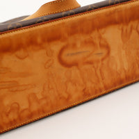 Gros plan cuir vachette du fond Louis Vuitton Cabas Mezzo — AMANA Vintage