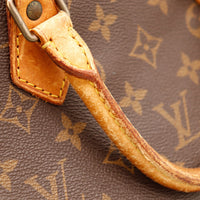 Détail anse craquelée Louis Vuitton Speedy 40 cuir vachette usé — AMANA Vintage