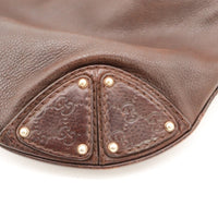 Détail coin opposé Guccissima Gucci Hobo Bamboo marron occasion — AMANA Vintage