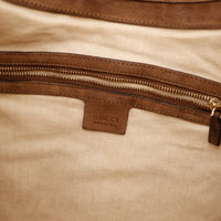 Intérieur sac Gucci New Jackie doublure toile crème poche zippée — AMANA Vintage