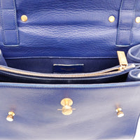 Intérieur Saint Laurent Muse Two doublure bleue et poche zippée — AMANA Vintage