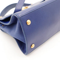 Vue fond et coins Saint Laurent Muse Two bleu marine — AMANA Vintage