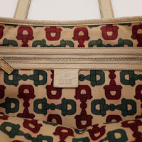 Interieur doublure Tote Web Gucci imprime equestre occasion authentique — AMANA Vintage