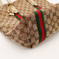 Detail coin inferieur gauche tache Tote Web Gucci occasion — AMANA Vintage