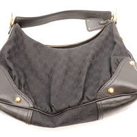 Intérieur ouvert Gucci Indy Hobo noir doublure propre — AMANA Vintage