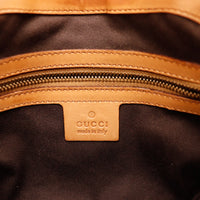 Intérieur Hobo Indy Gucci doublure textile brun poche zippée — AMANA Vintage