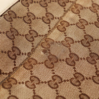 Detail canvas GG Gucci Tote Horsebit zone frottee gros plan — AMANA Vintage