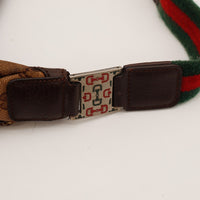 Détail boucle métal et bande Web Hobo Gucci occasion — AMANA Vintage