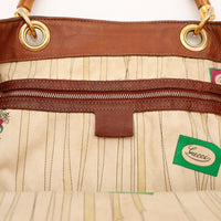 Intérieur Tote Bag Bambou Gucci doublure claire avec zip — AMANA Vintage
