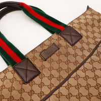 Detail anses velours Web Gucci usure visible — AMANA Vintage