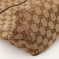 Detail coin inférieur Tote Gucci Web effilochage canvas — AMANA Vintage