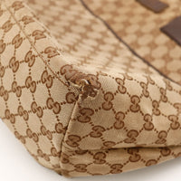 Detail lisère lateral Tote Gucci Web usure fils sortants — AMANA Vintage